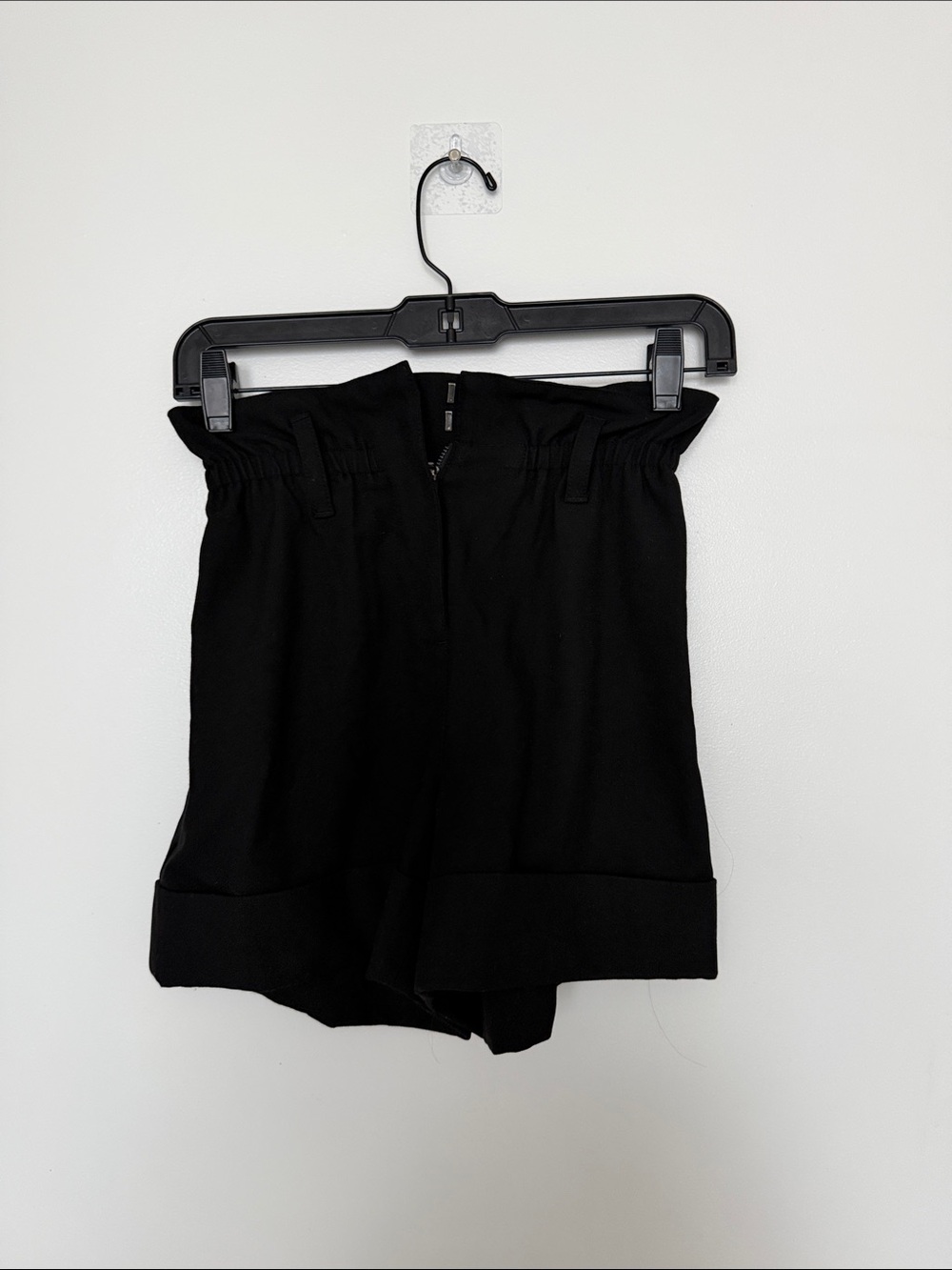 Sunday Best Black Paperbag High-Waist Shorts